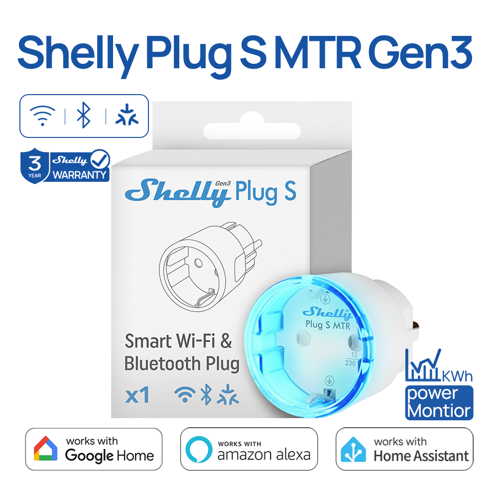 Shelly Plug S MTR Gen3 Matter  - Shelly Relay Module recensie en prijs
