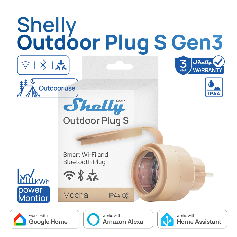Shelly Outdoor Plug S Gen3 Pow - Shelly Relay Module recensie en prijs