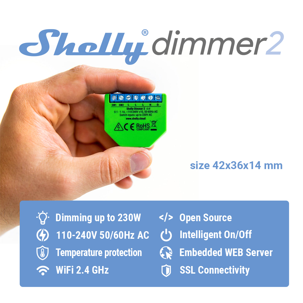 Shelly Dimmer 2 Smart Switch M - Shelly Relay Module recensie en prijs