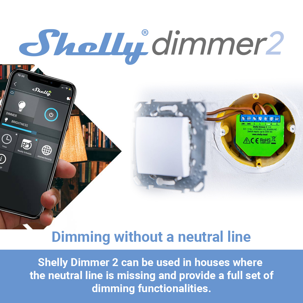 Shelly Dimmer 2 Smart Switch M - Shelly Relay Module recensie en prijs